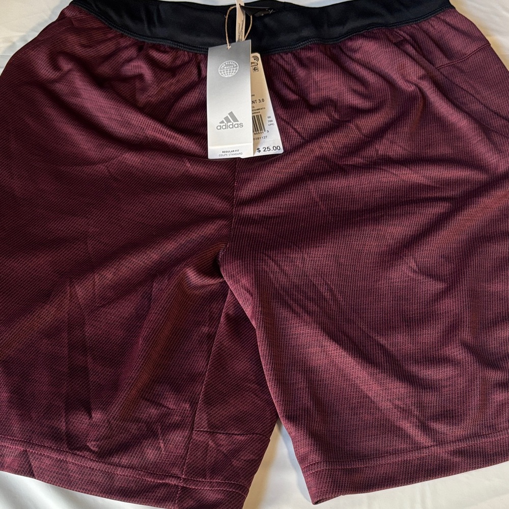 Adidas Men's Maroon Athletic Shorts